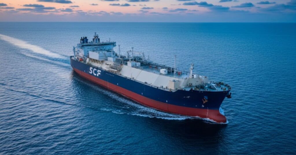 Russia’s First Domestically Built Ice-Class Tanker Approaches Sanctioned Arctic LNG 2 Plant