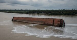 Vessel Carrying Fly Ash Capsizes In Bengal’s Muriganga River; All 12 Crew Rescued