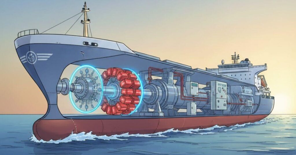 MITSUI Unveils Overhang Permanent Magnet Shaft Generating System For Large Marine Engines