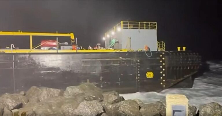 Salvors Successfully Refloat 265-Foot Barge After 17 Days Aground At San Juan Port Entrance