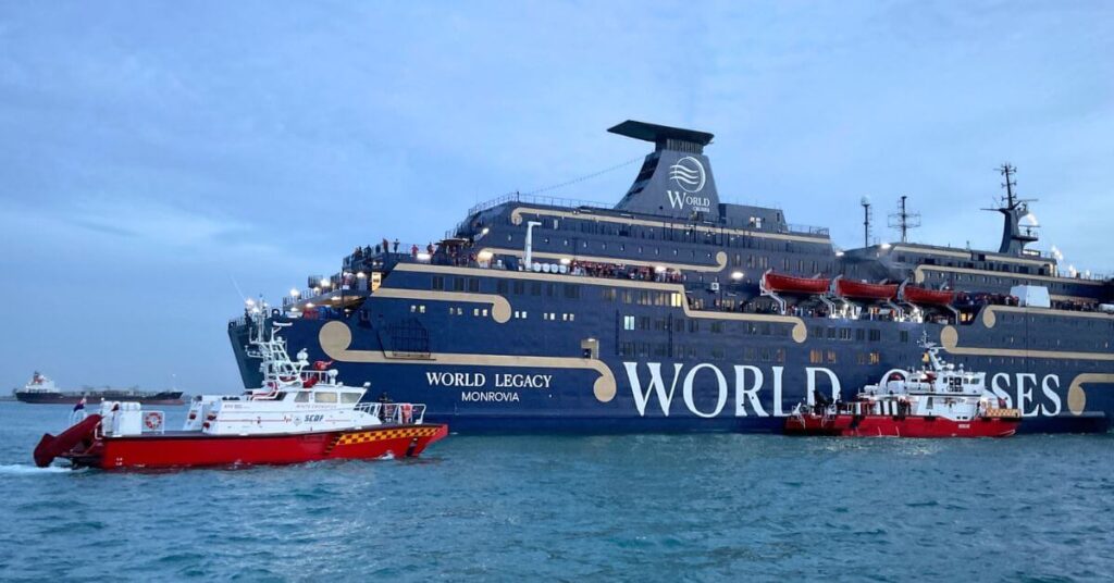 Indonesian Crew Member Dies After Fire On World Legacy Cruise Ship Near Singapore