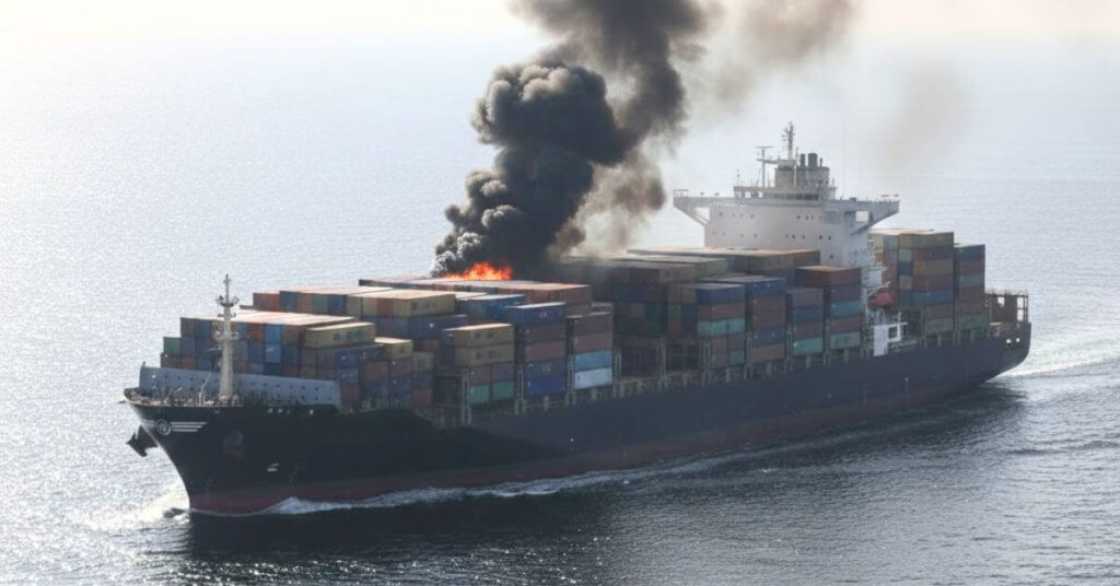 Fire Breaks Out On MSC Container Ship Following Explosion In Neva Bay