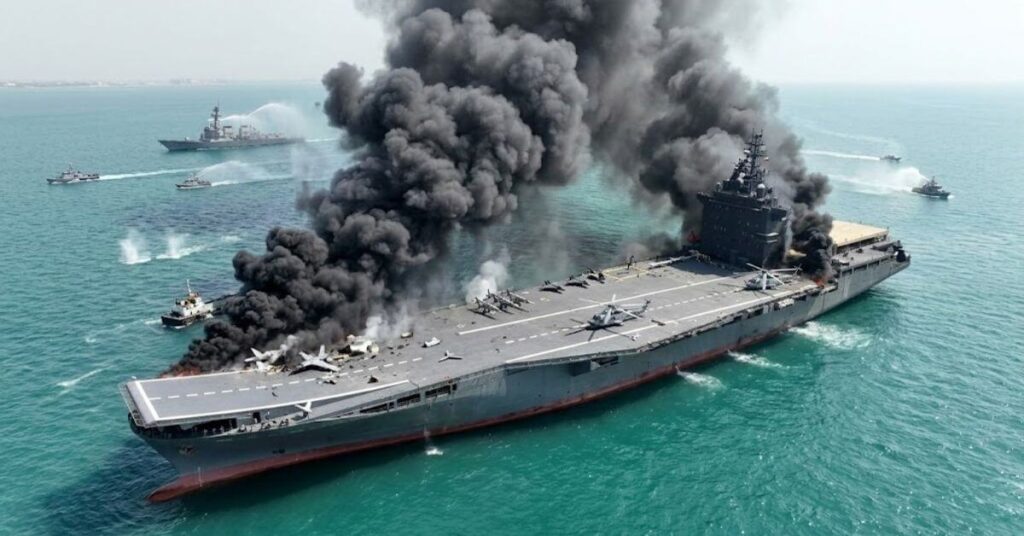 U.S. Forces Strike Iran’s First Drone Carrier IRIS Shahid Bagheri During Operation Epic Fury