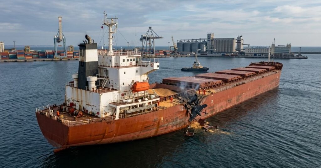 Russian Drone Strikes Panama-Flagged Cargo Ship Carrying Corn Near Ukraine’s Chornomorsk Port