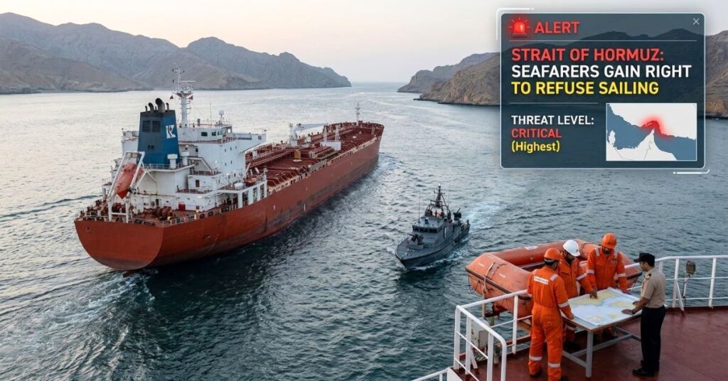 Seafarers Gain Right To Refuse Sailing Through Strait Of Hormuz As Threat Level Hits Highest Level
