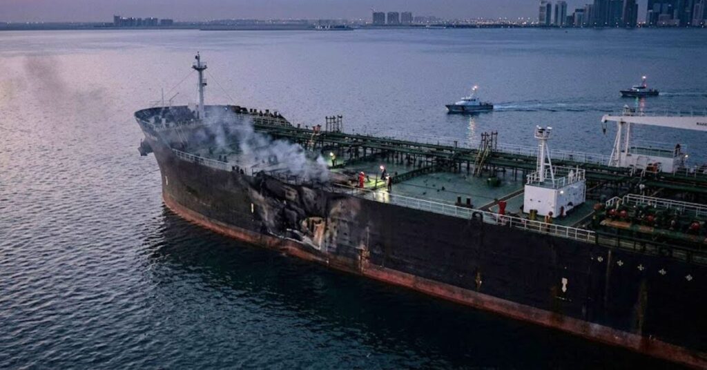 Iranian Missile Strikes QatarEnergy-Leased Oil Tanker In The Persian Gulf
