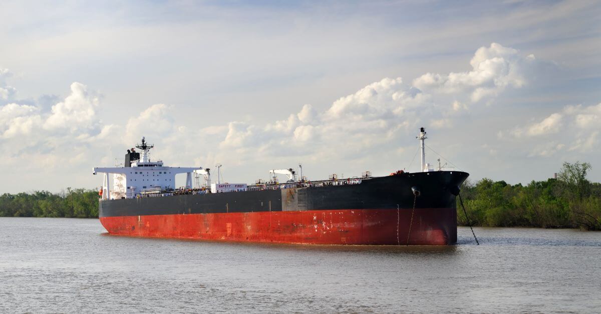 anchored tanker