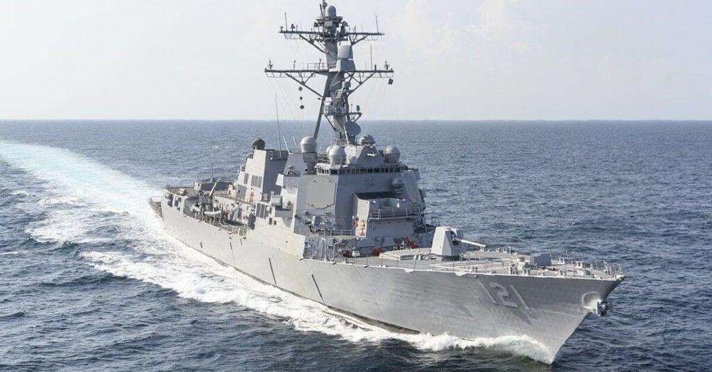 US Navy Destroyer USS Frank E. Petersen Returns To Hawaii After 300 Days At Sea