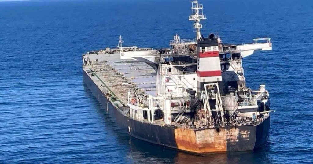 Abandoned Cargo Ship Hit By A Drone Drifts 40 Nautical Miles Off Bulgaria With No Crew