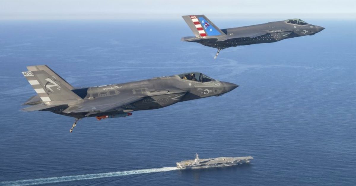 US Navy’s F-35C Lightning II Stealth Fighter Makes First Arrested Landing On Ford-Class Aircraft Carrier