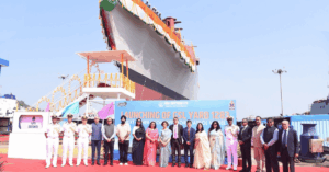 Indian Navy’s Next-Gen Offshore Patrol Vessel INS Srishti Launched At Goa Shipyard Limited