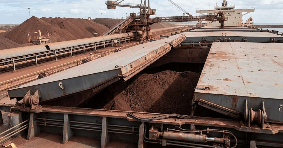Structural strain from uneven iron ore loading prevents hatch cover closure