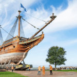 Historic 17th Century VOC Ship Replica Batavia Successfully Installed At Museum Batavialand