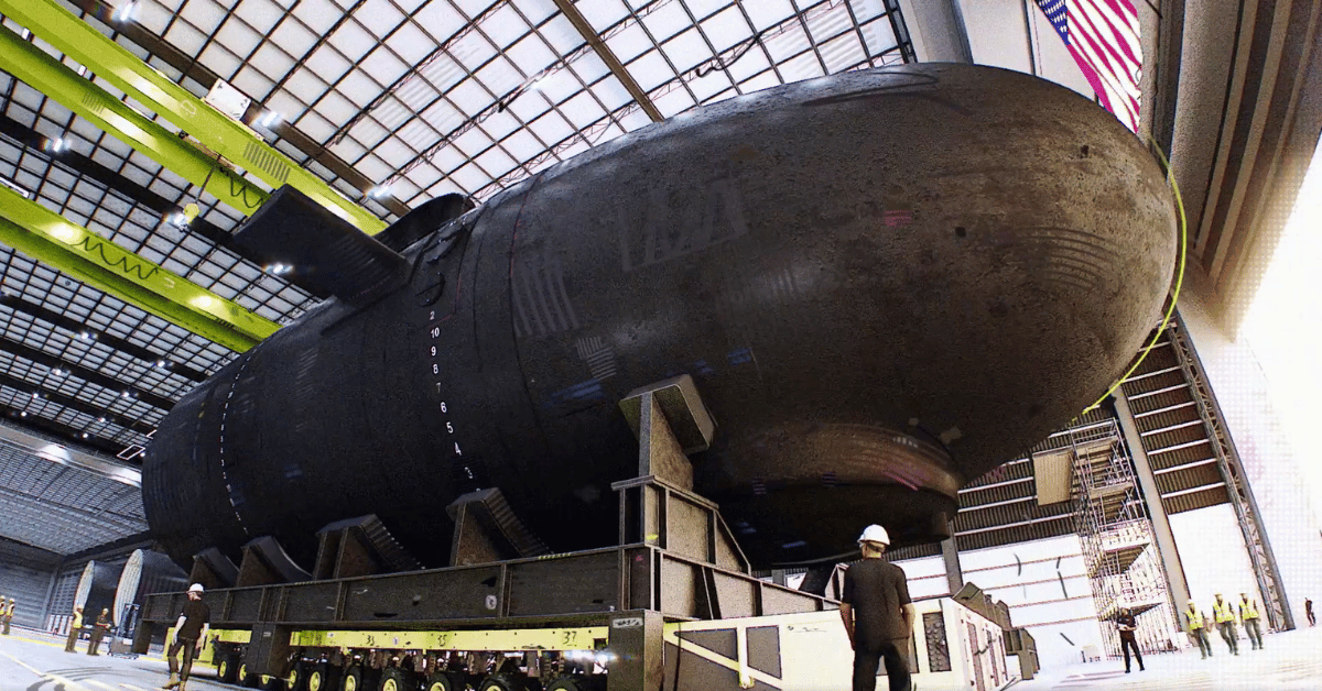Submarine in yard