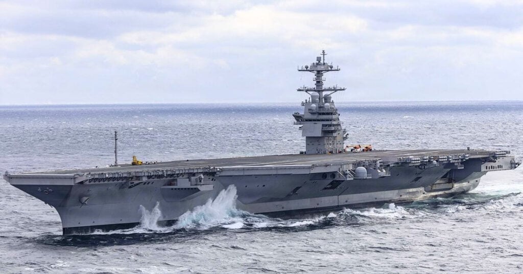 U.S. Navy Takes Preliminary Acceptance Of Ford-Class Aircraft Carrier John F. Kennedy