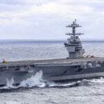 U.S. Navy Takes Preliminary Acceptance Of Ford-Class Aircraft Carrier John F. Kennedy