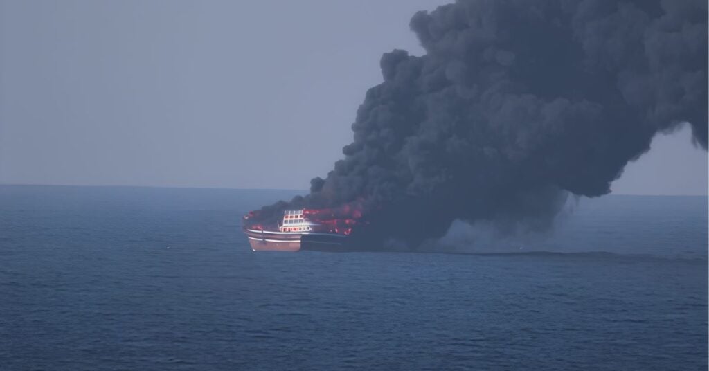 Video: U.S. Forces Destroy Iranian-Linked Vessel Accused Of Targeting Navy Ships