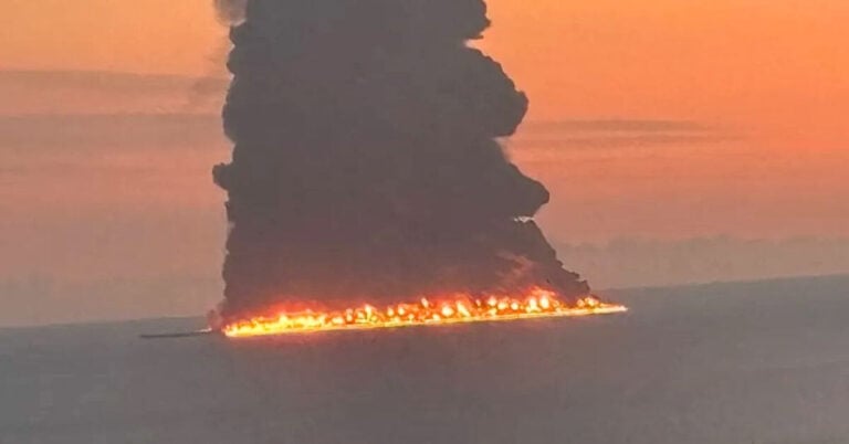 Oil Tanker Carrying 23 Indians Catches Fire After Drone Attack Off Russia’s Black Sea Coast