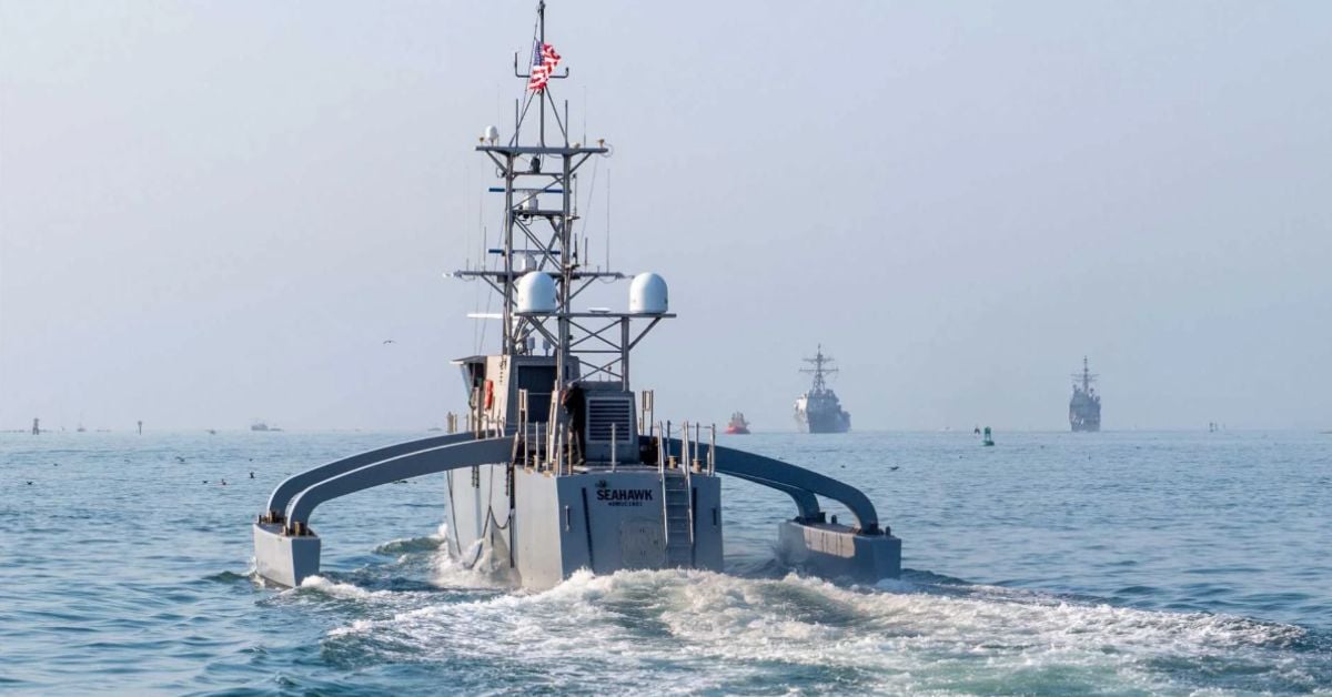 Autonomous surface vessel joins carrier strike group in historic first