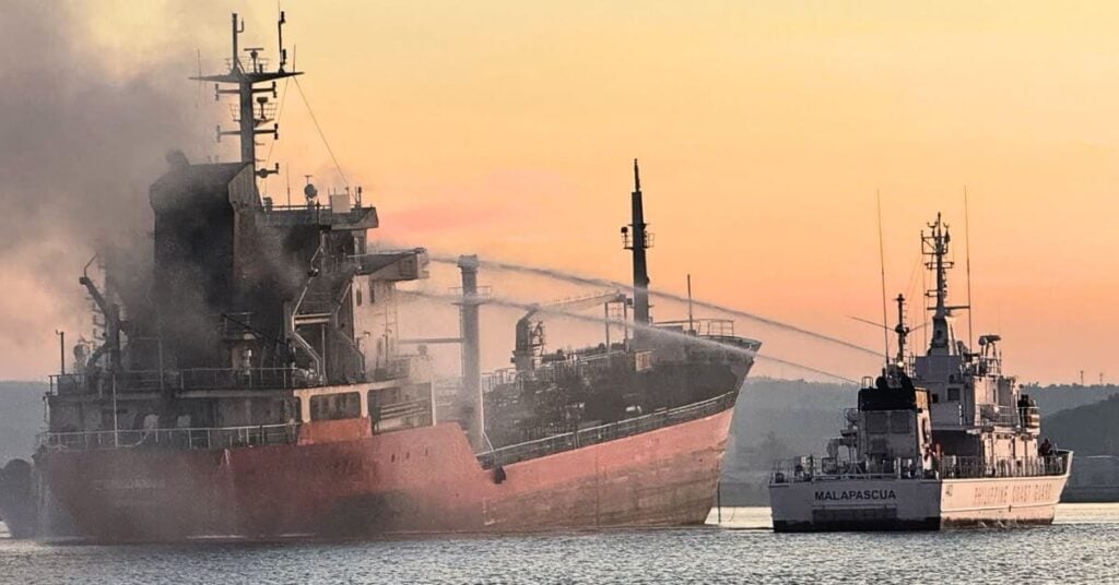 Fire Breaks Out In Engine Room Of Motor Tanker At Philippine Port, 2 Injured